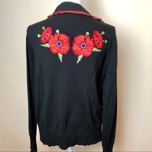 EUC Voodoo vixen poppy cardigan